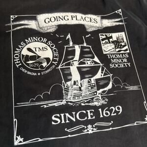 NWOT Thomas Minor Society TMS Black Long Sleeve Ship Shirt Large